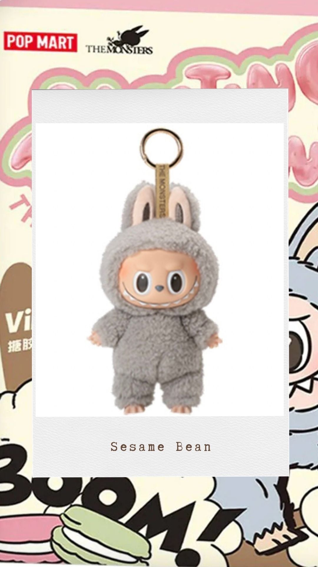 Labubu Exciting Macarons Sesame Bean